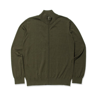 【10月上旬発送予定】SUVIN PLATINUM Zip Up Knit Color: Olive