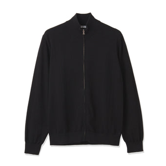 SUVIN PLATINUM Zip Up Knit Color: Black