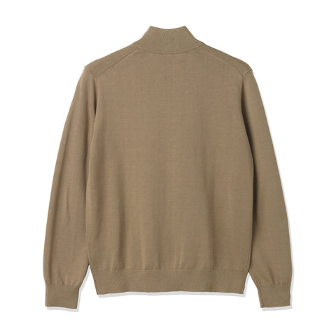 SUVIN PLATINUM Zip Up Knit Color: Mocha