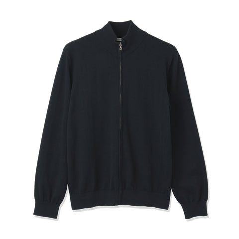 SUVIN PLATINUM Zip Up Knit Color: Navy