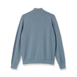SUVIN PLATINUM Zip Up Knit Color: Slate Blue
