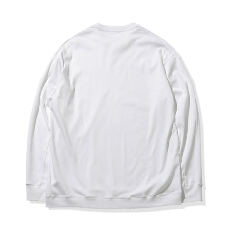 スビンプラチナムミドルスウェットシャツホワイトの背面を写した商品画像