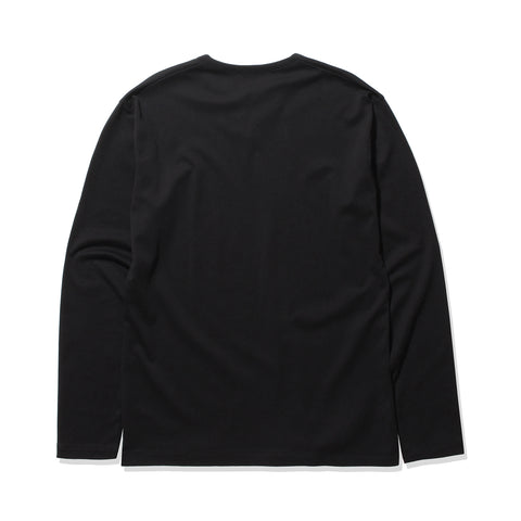 【Renewal】Tailored Key Neck Long Sleeve T-shirt Color: Black