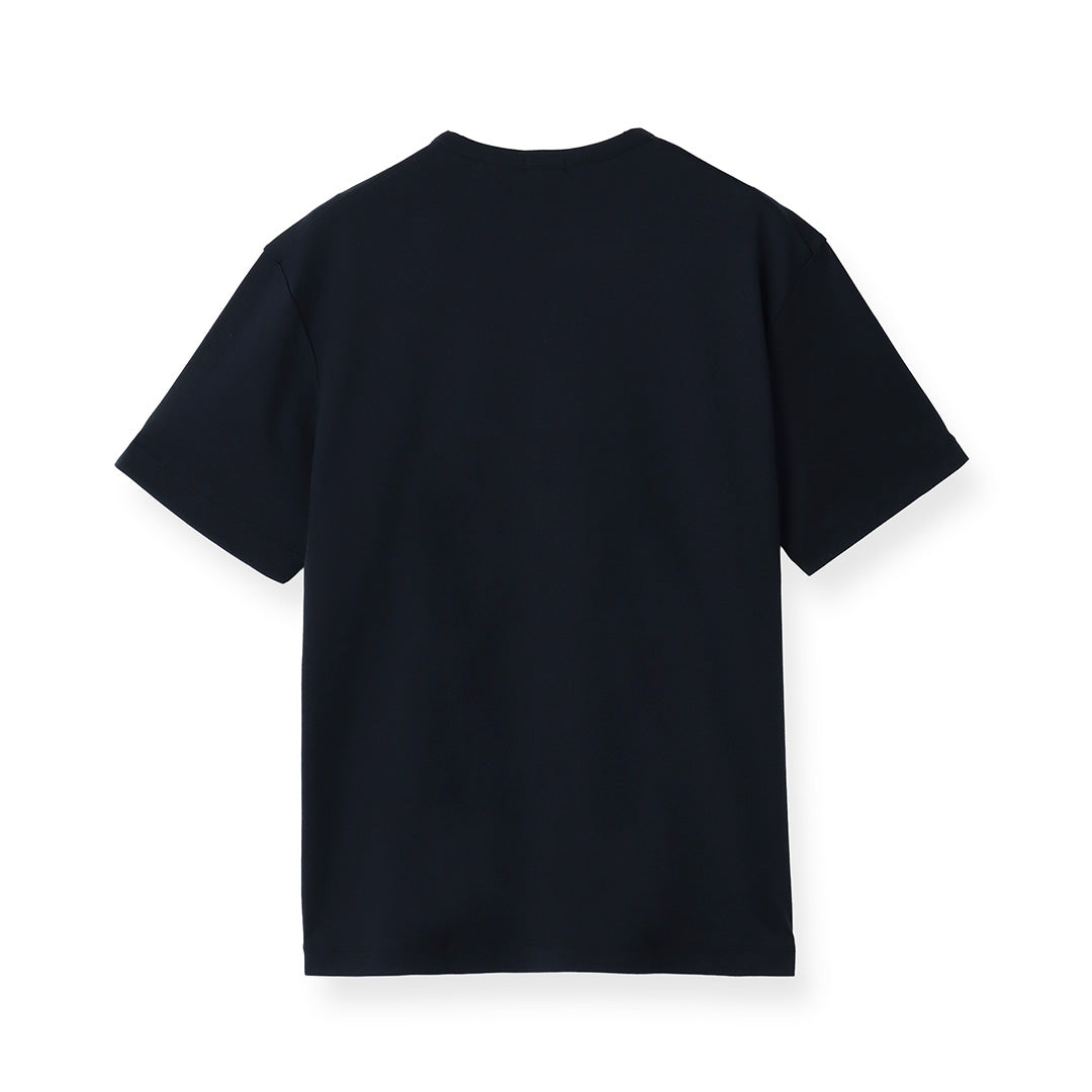 【Renewal】Tailored Key Neck T-shirt Color: Navy