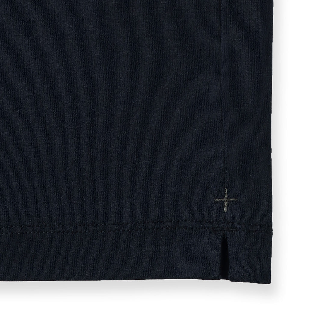 【Renewal】Tailored Key Neck T-shirt Color: Navy