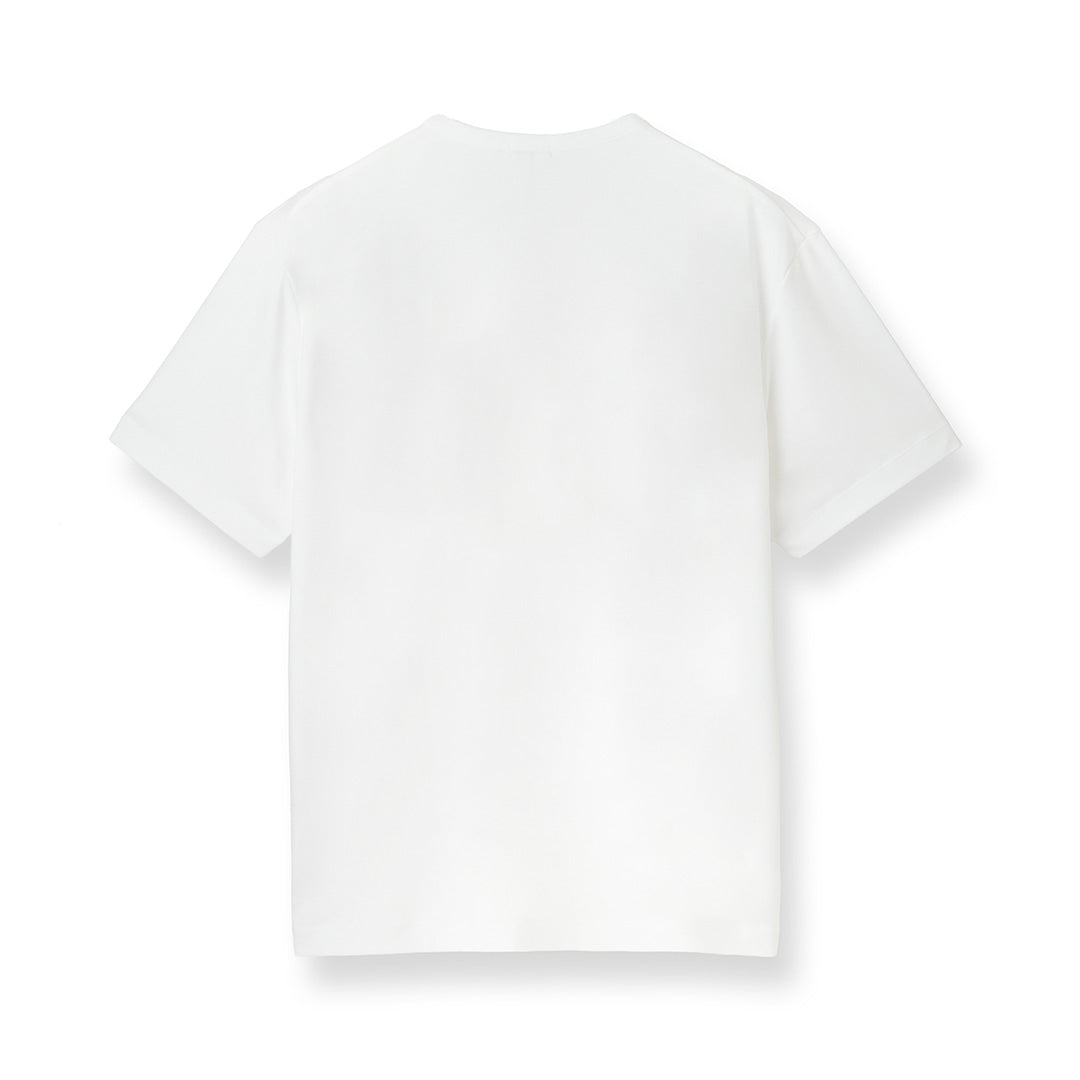 【Renewal】Tailored Key neck T-shirt Color: White