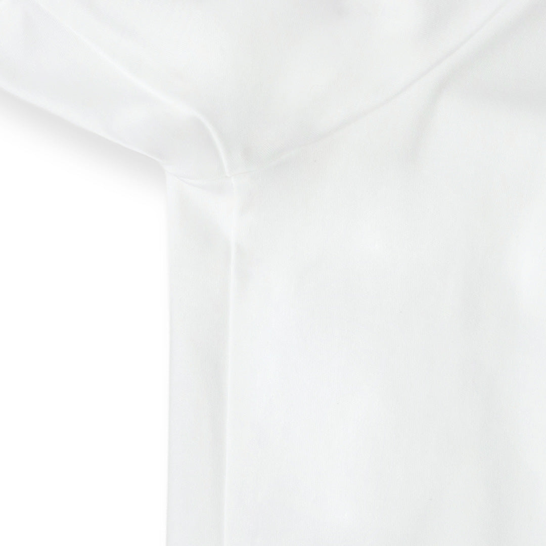 【Renewal】Tailored Key neck T-shirt Color: White