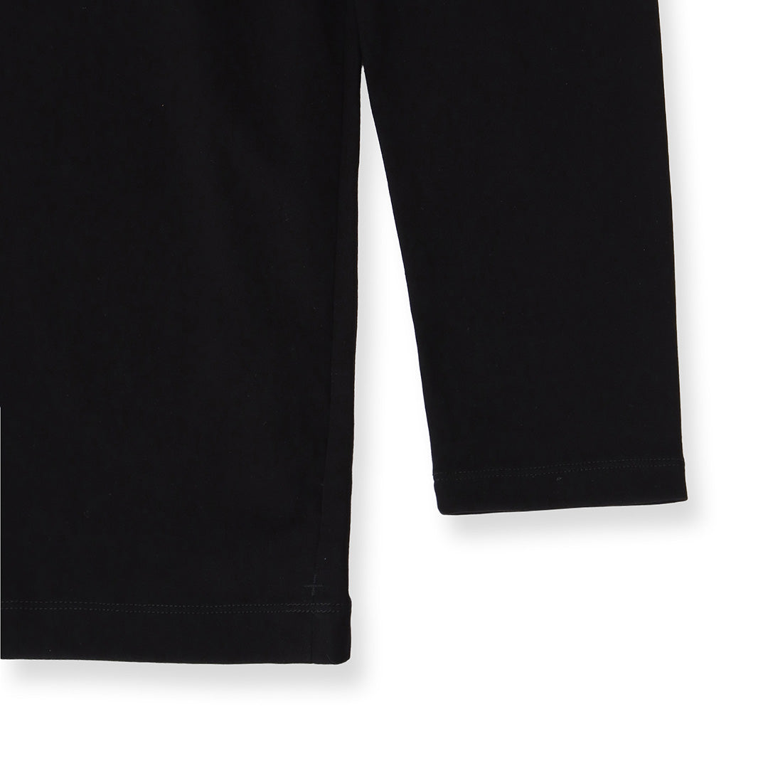 【Renewal】 Tailored Mock Neck Long Sleeve T-shirt Color: Black