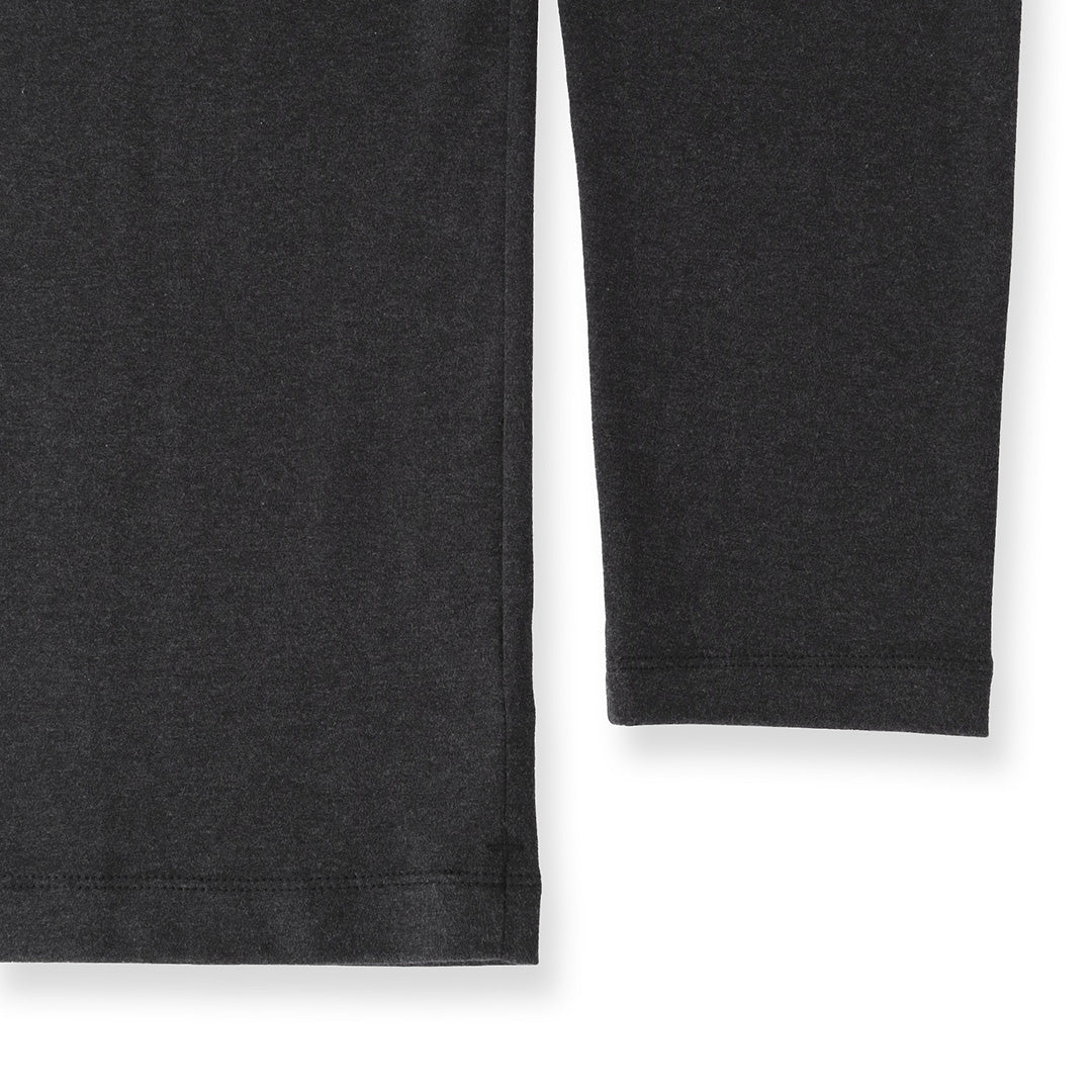 【Renewal】 Tailored Mock Neck Long Sleeve T-shirt Color: Charcoal