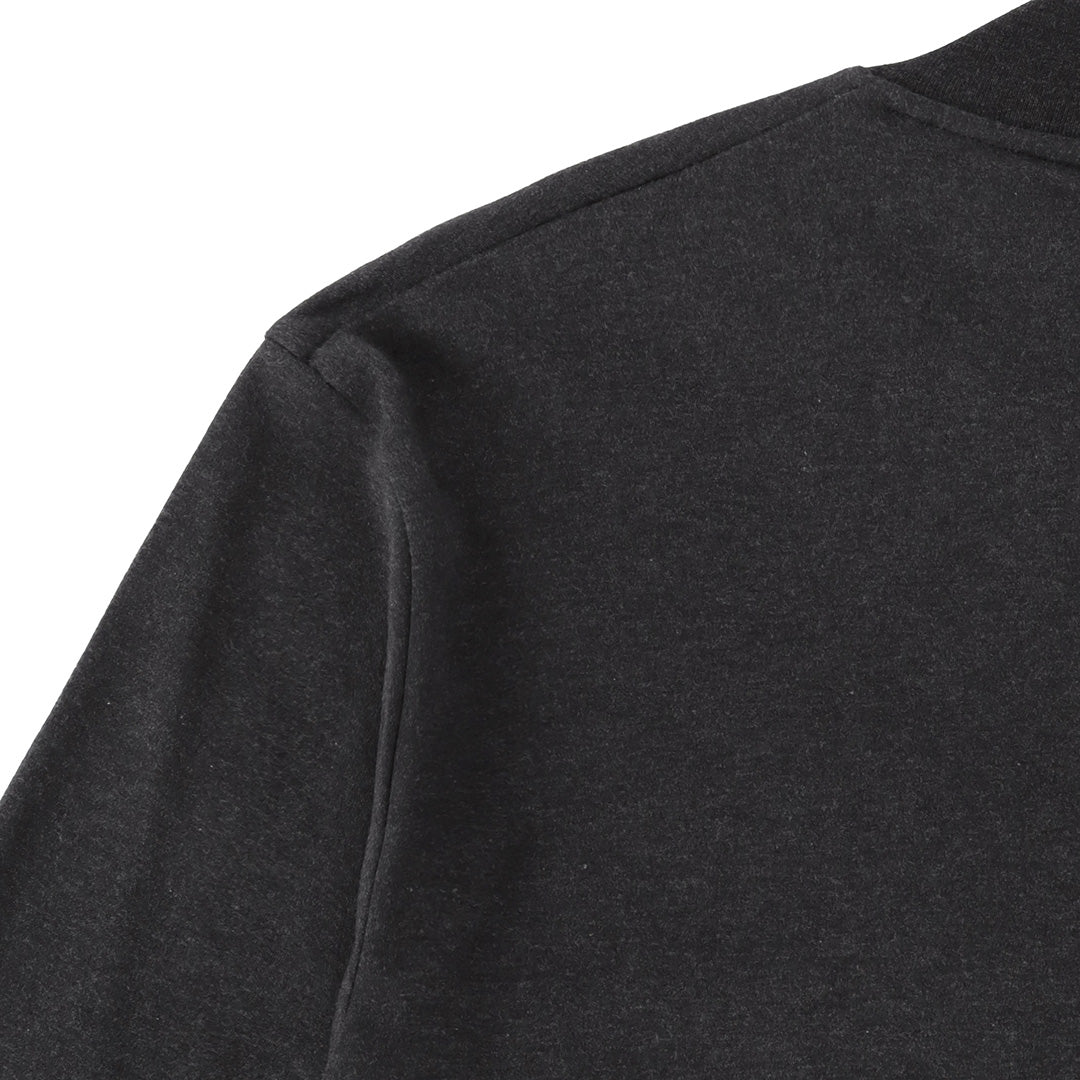 【Renewal】 Tailored Mock Neck Long Sleeve T-shirt Color: Charcoal