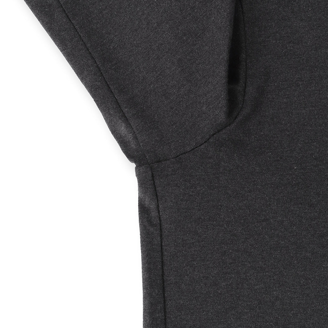 【Renewal】 Tailored Mock Neck Long Sleeve T-shirt Color: Charcoal