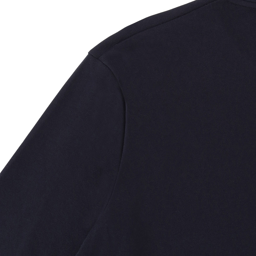 【Renewal】 Tailored Mock Neck Long Sleeve T-shirt Color: Navy