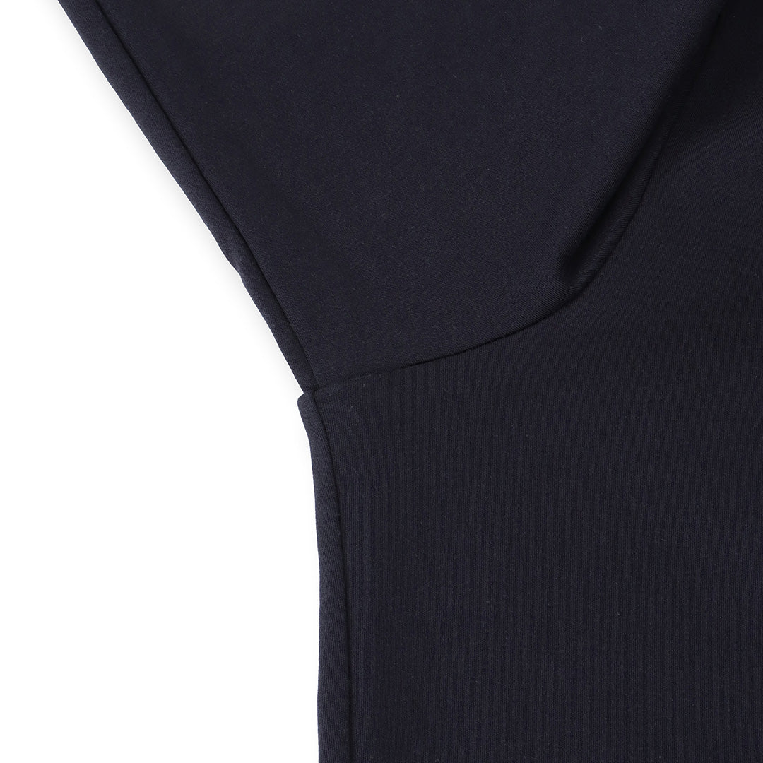【Renewal】 Tailored Mock Neck Long Sleeve T-shirt Color: Navy