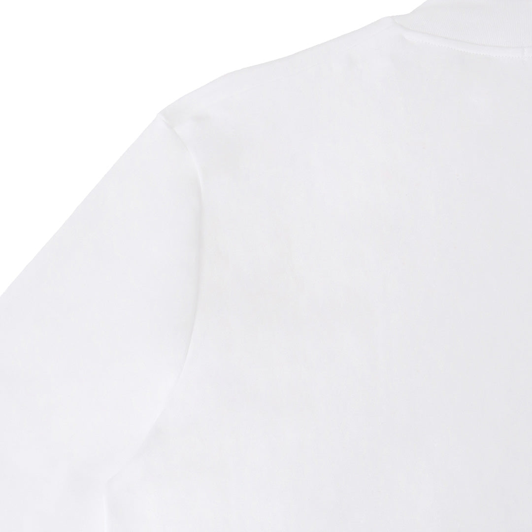 【Renewal】 Tailored Mock Neck Long Sleeve T-shirt Color: White