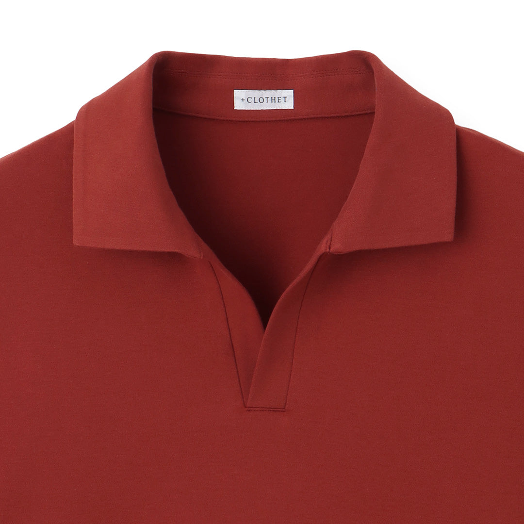 Tailored Skipper Shirt Color: Crimson
