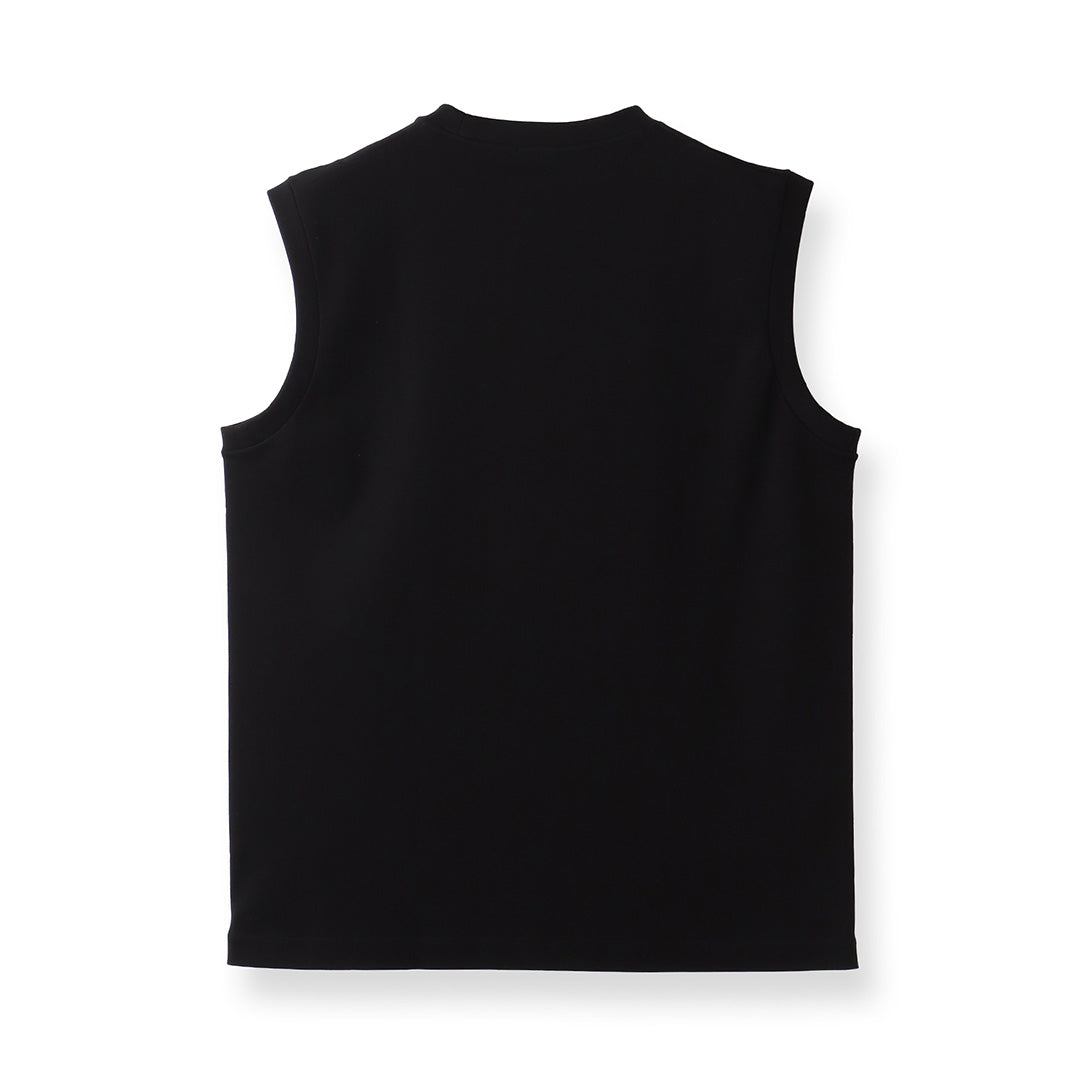 Tailored Sleeveless T-shirt: Black