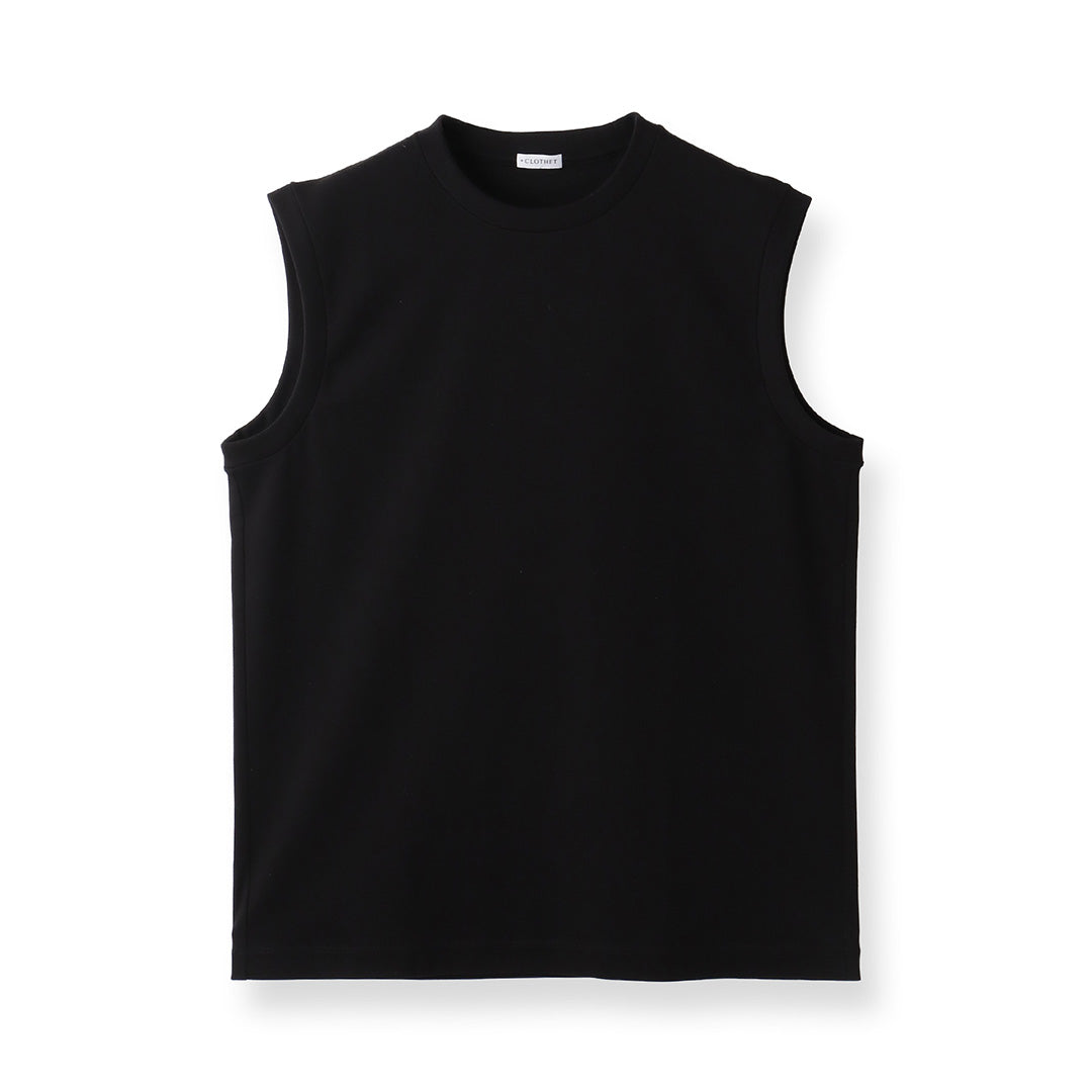 Tailored Sleeveless T-shirt: Black