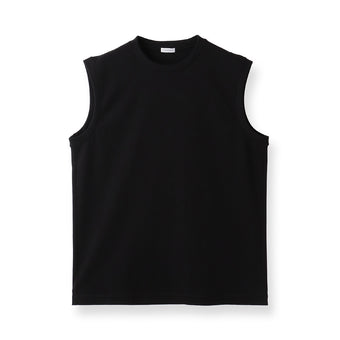 Tailored Sleeveless T-shirt: Black