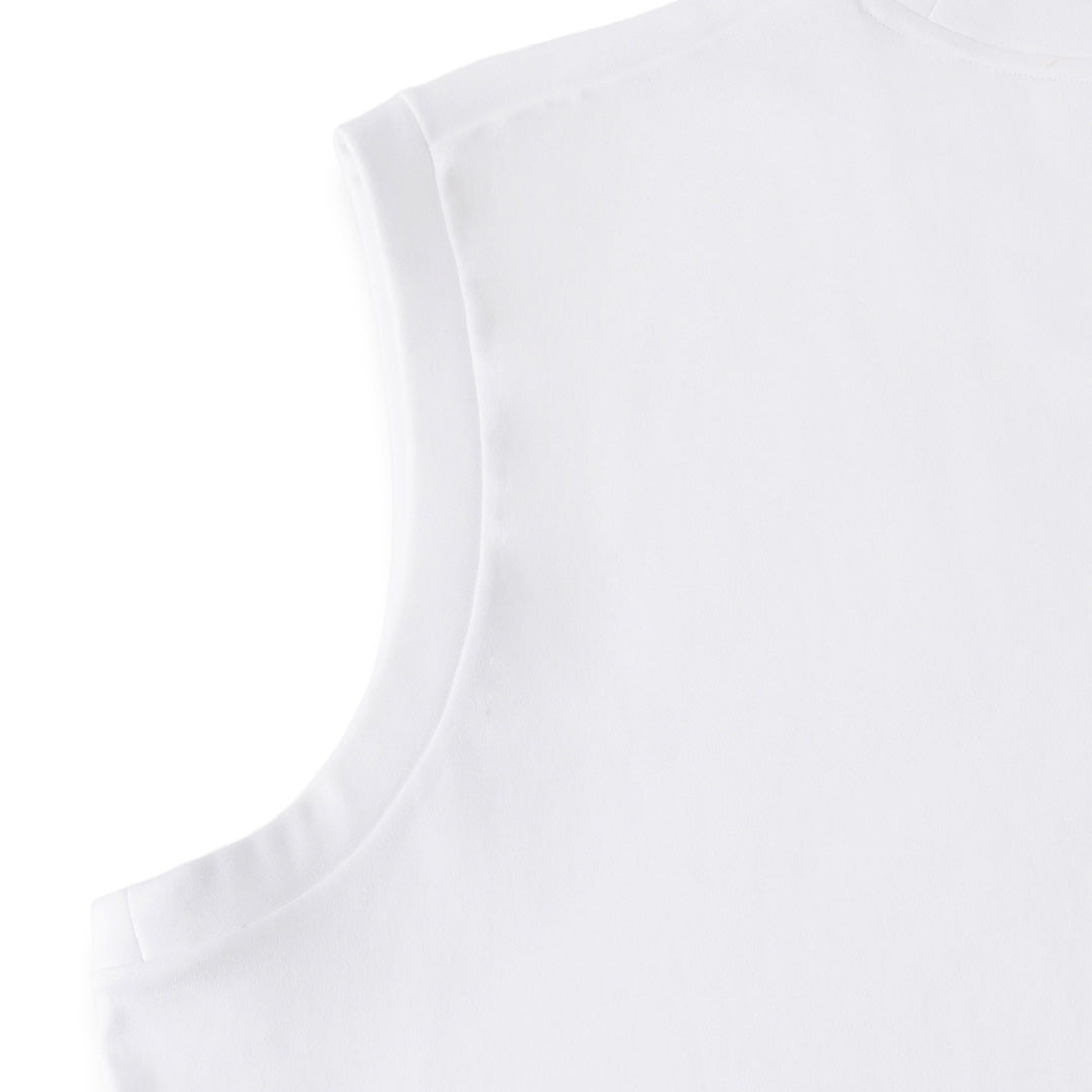 Tailored Sleeveless T-shirt: White