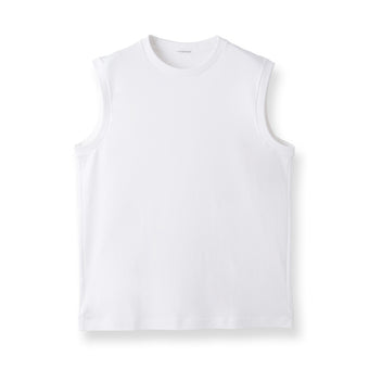 Tailored Sleeveless T-shirt: White