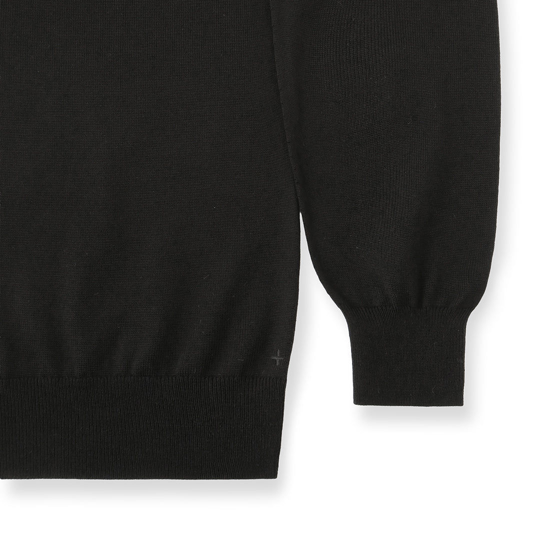 TECHWOOL🄬 Crew Neck Knit Color: Black