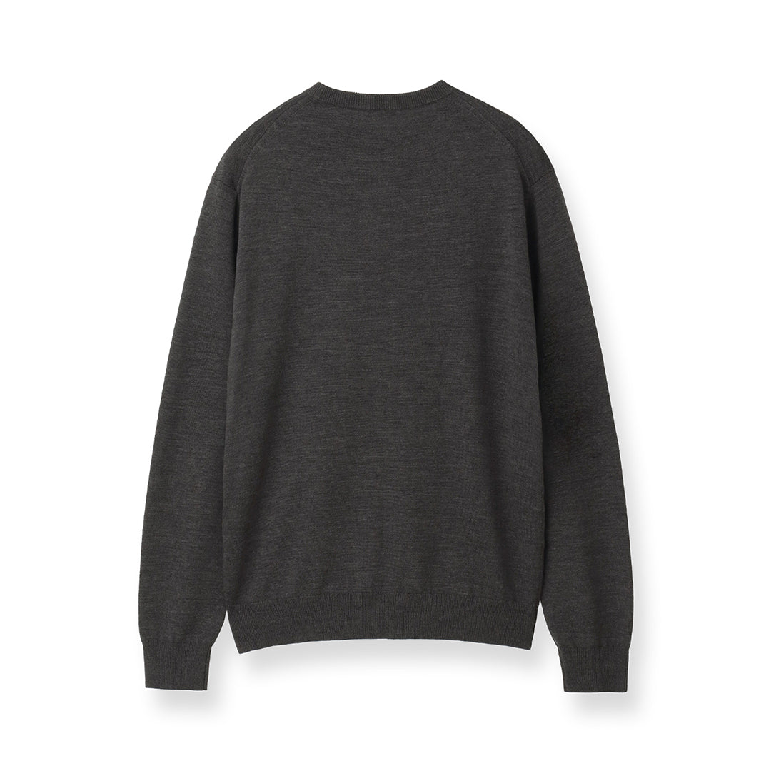 TECHWOOL🄬 Crew Neck Knit Color: Charcoal