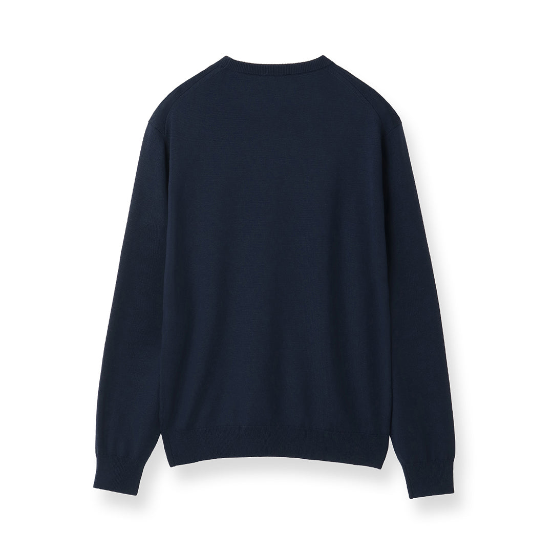 TECHWOOL🄬 Crew Neck Knit Color: Deep Blue