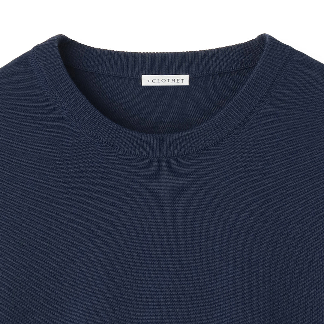 TECHWOOL🄬 Crew Neck Knit Color: Deep Blue
