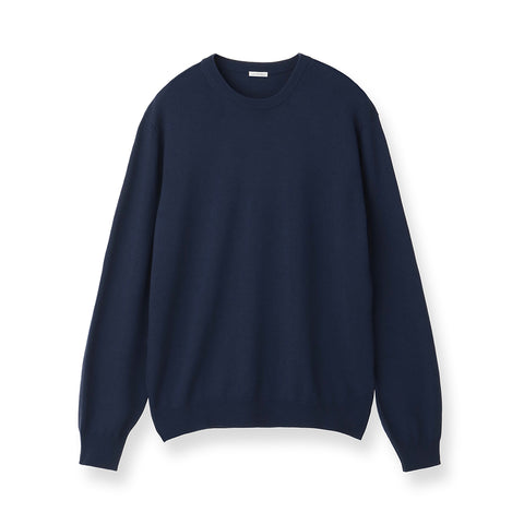 TECHWOOL🄬 Crew Neck Knit Color: Deep Blue