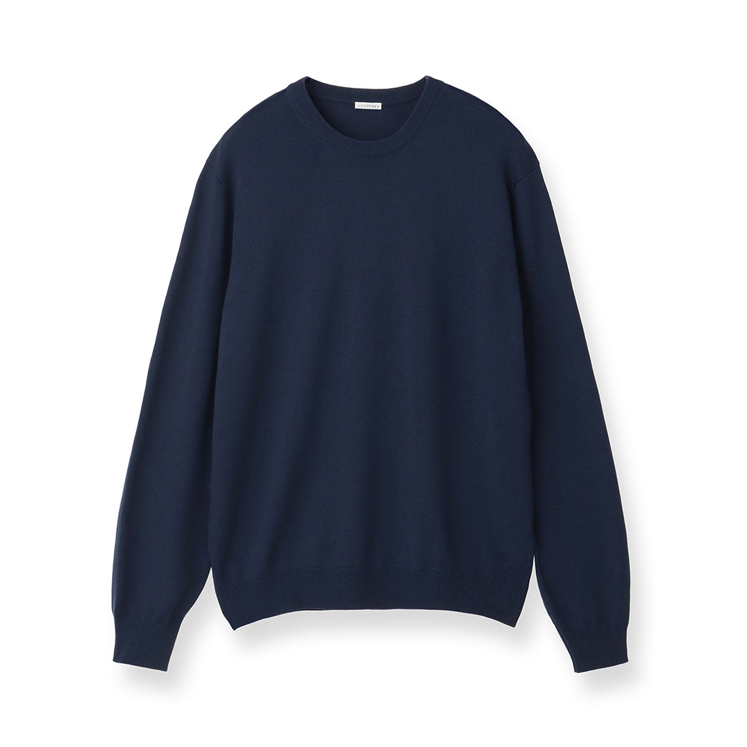 TECHWOOL🄬 Crew Neck Knit Color: Deep Blue