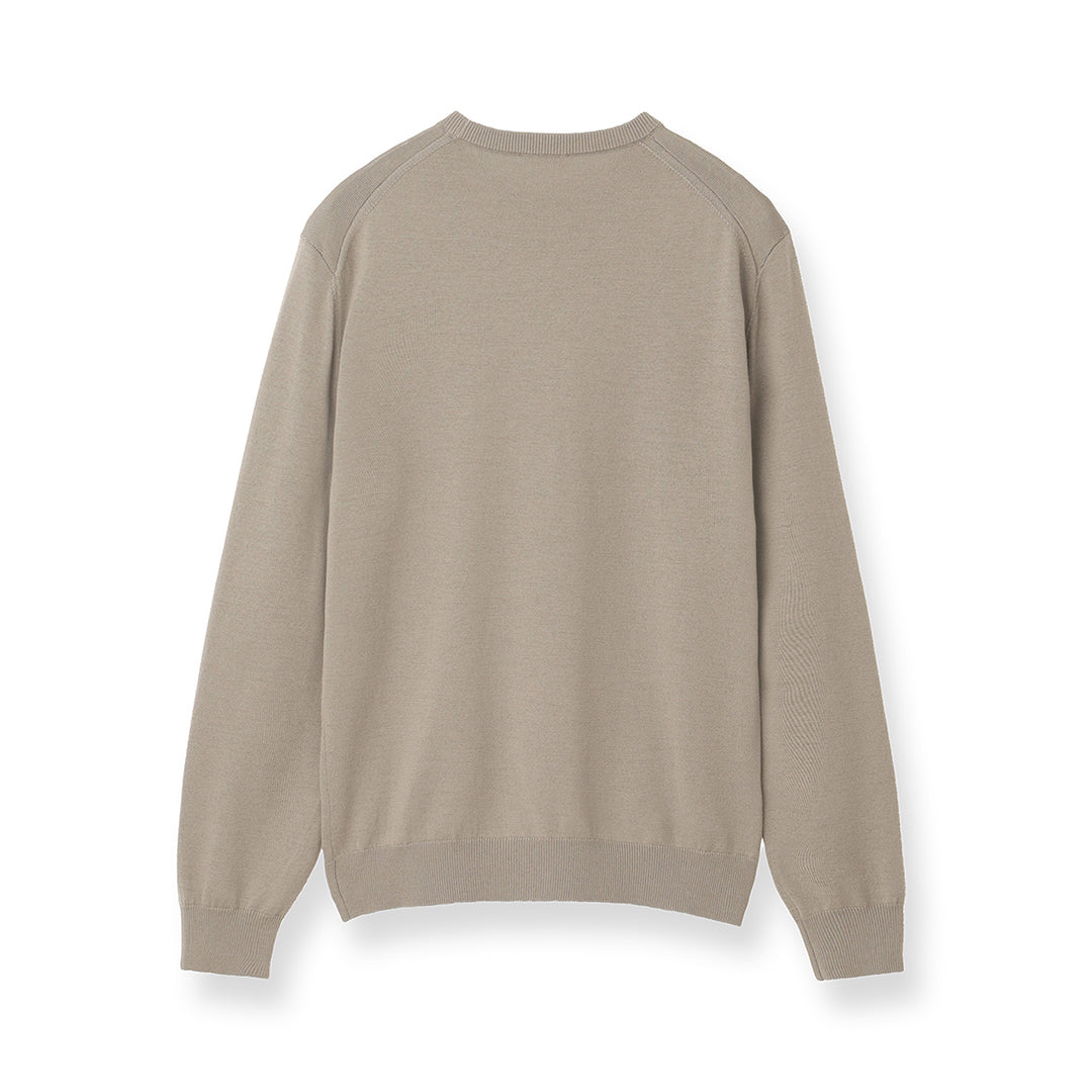 TECHWOOL🄬 Crew Neck Knit Color: Greige