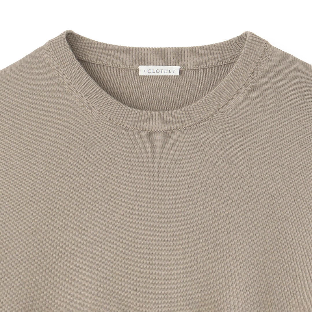 TECHWOOL🄬 Crew Neck Knit Color: Greige