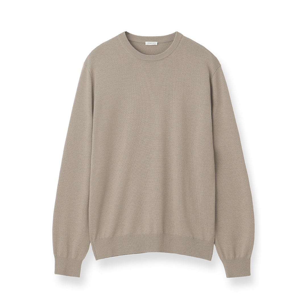 TECHWOOL🄬 Crew Neck Knit Color: Greige