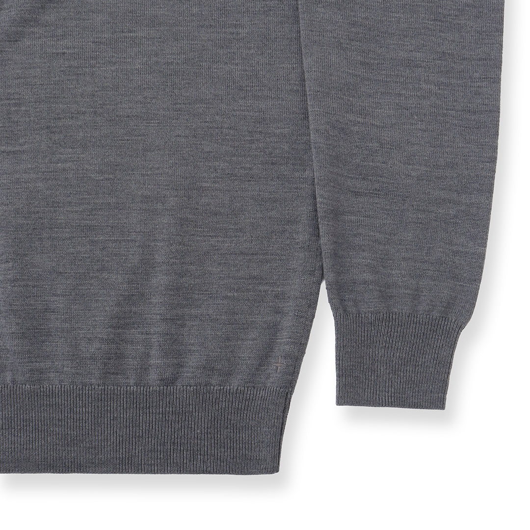 TECHWOOL🄬 Crew Neck Knit Color: Midium Gray