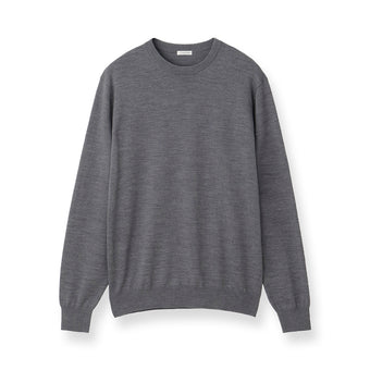 TECHWOOL🄬 Crew Neck Knit Color: Midium Gray