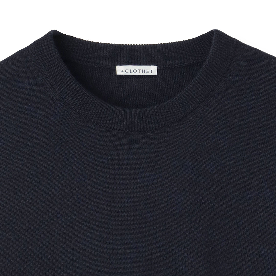 TECHWOOL🄬 Crew Neck Knit Color: Navy