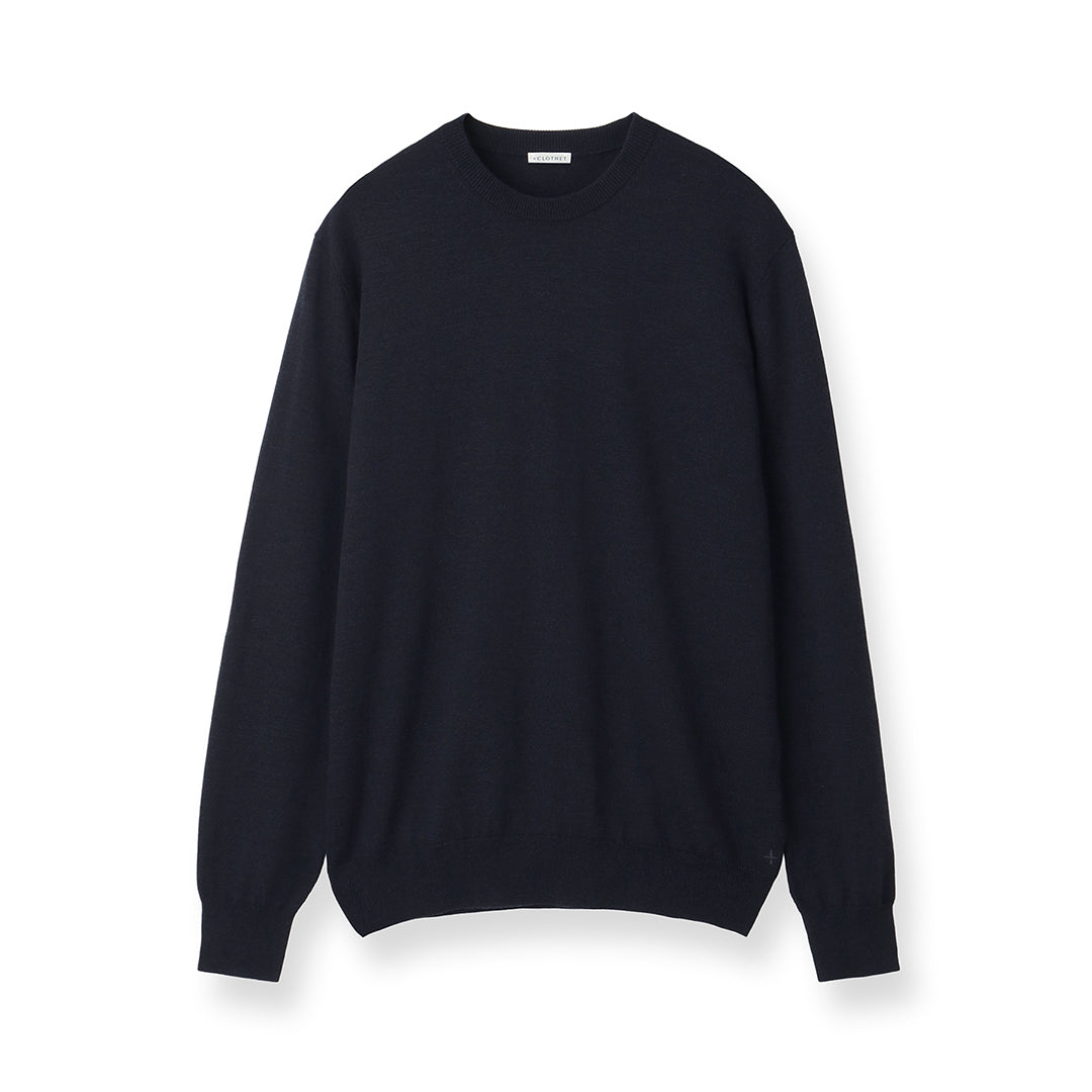 TECHWOOL🄬 Crew Neck Knit Color: Navy
