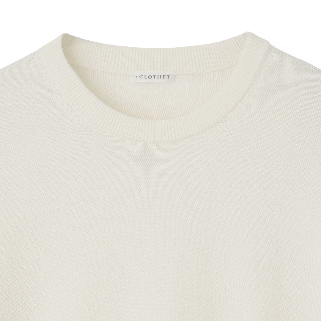 TECHWOOL🄬 Crew Neck Knit Color: Off White