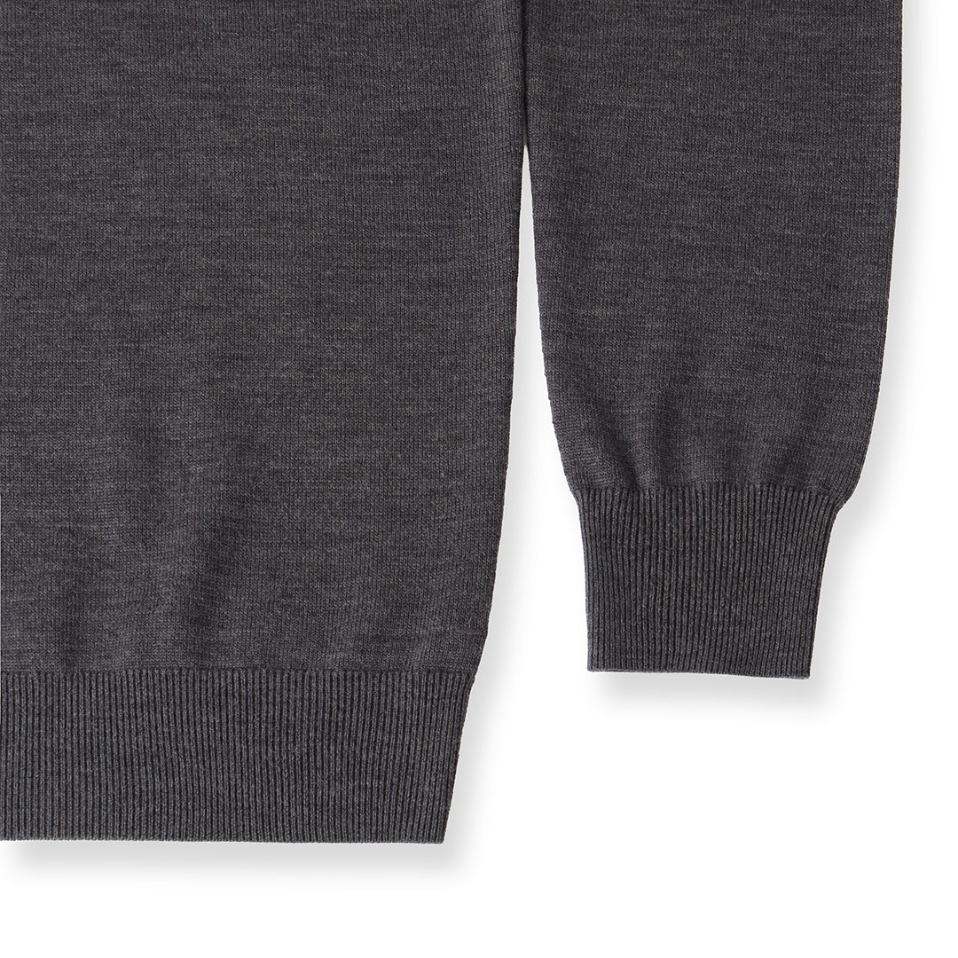 TECHWOOL🄬 Mock Neck Knit Color: Charcoal