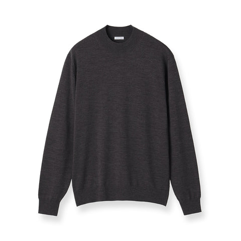 TECHWOOL🄬 Mock Neck Knit Color: Charcoal