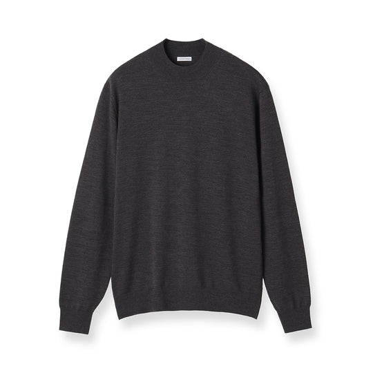TECHWOOL🄬 Mock Neck Knit Color: Charcoal