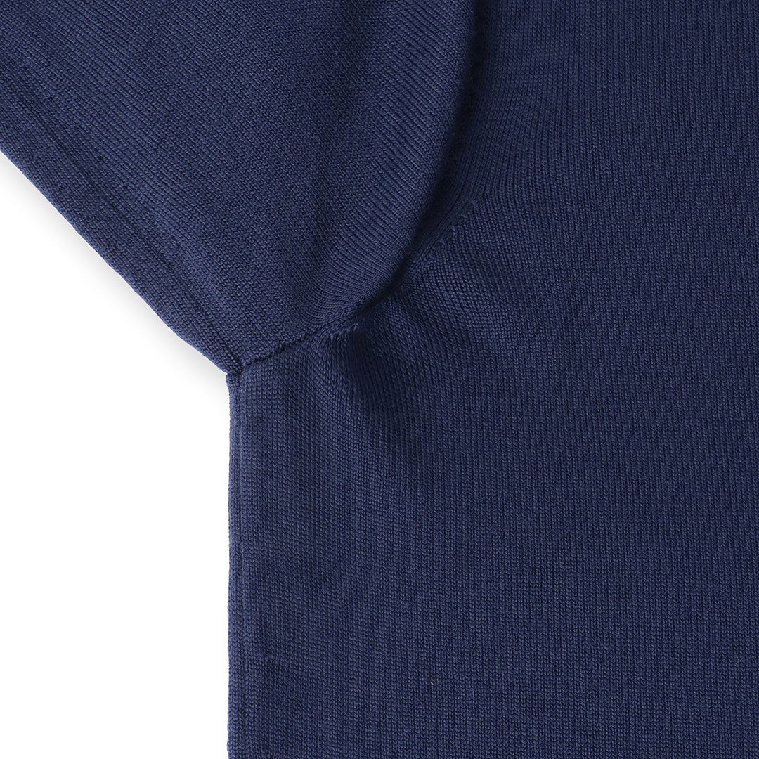 TECHWOOL🄬 Mock Neck Knit Color: Deep Blue