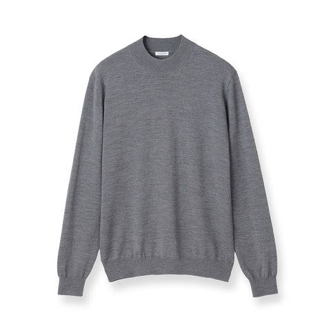 TECHWOOL🄬 Mock Neck Knit Color: Medium Gray