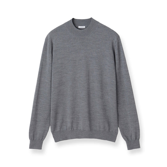 TECHWOOL🄬 Mock Neck Knit Color: Medium Gray