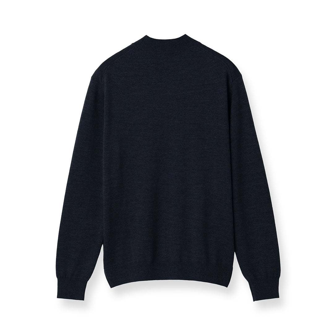 TECHWOOL🄬 Mock Neck Knit Color: Navy