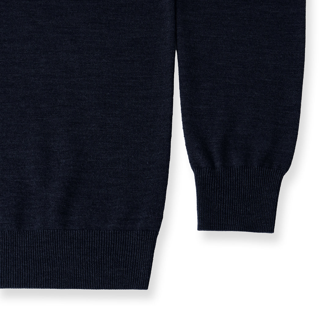TECHWOOL🄬 Mock Neck Knit Color: Navy