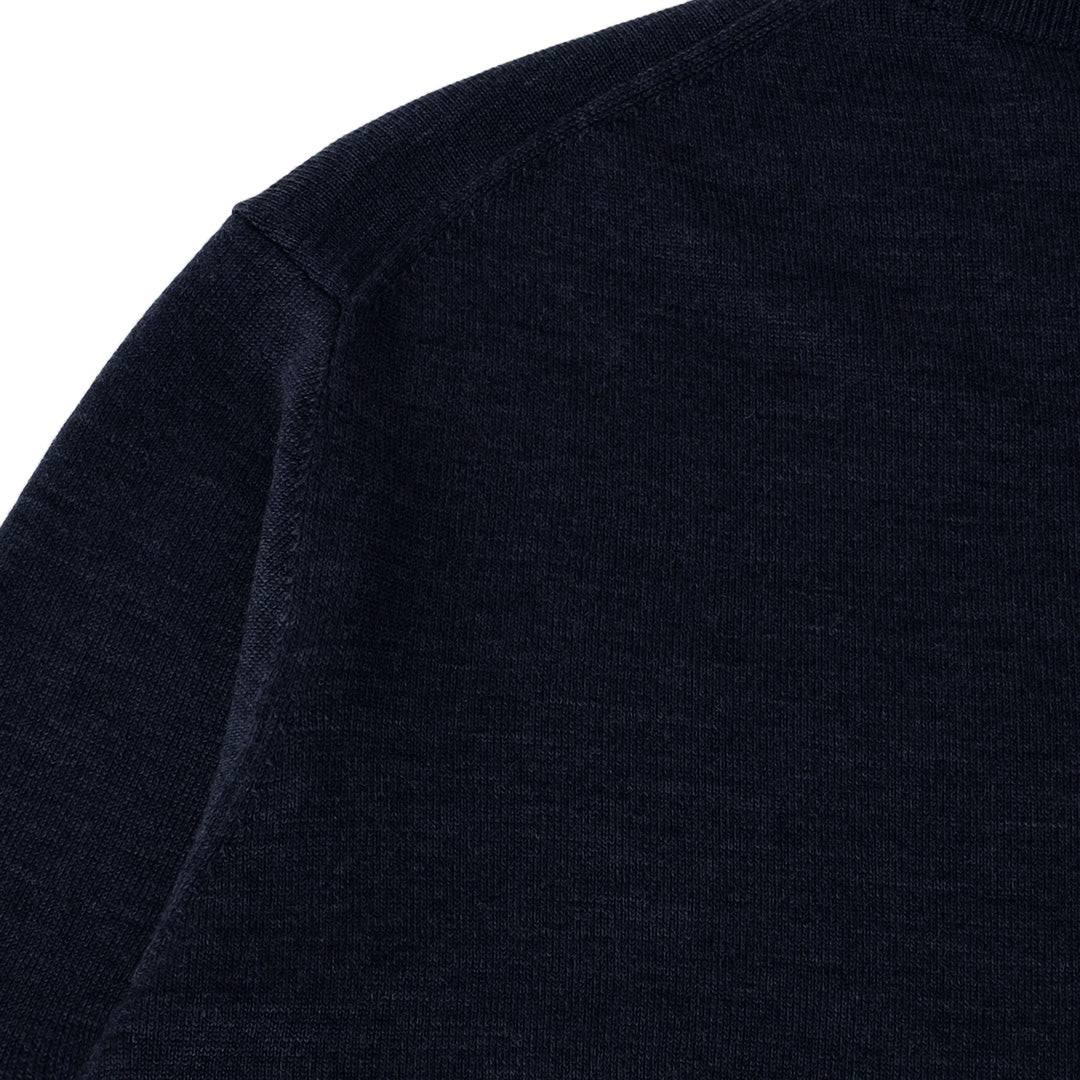 TECHWOOL🄬 Mock Neck Knit Color: Navy