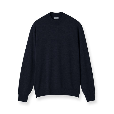 TECHWOOL🄬 Mock Neck Knit Color: Navy