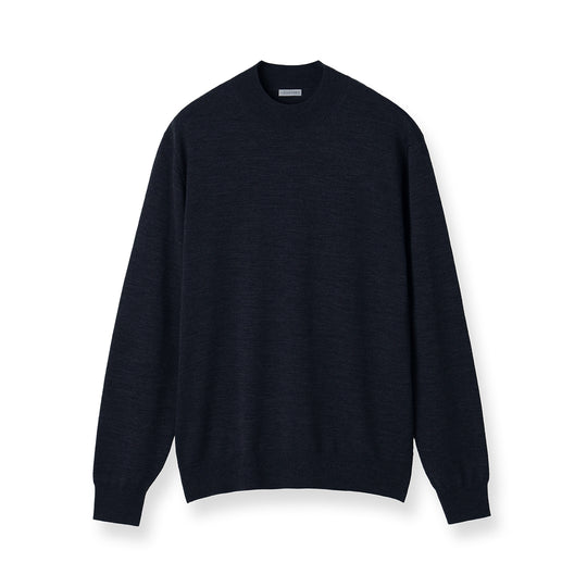 TECHWOOL🄬 Mock Neck Knit Color: Navy