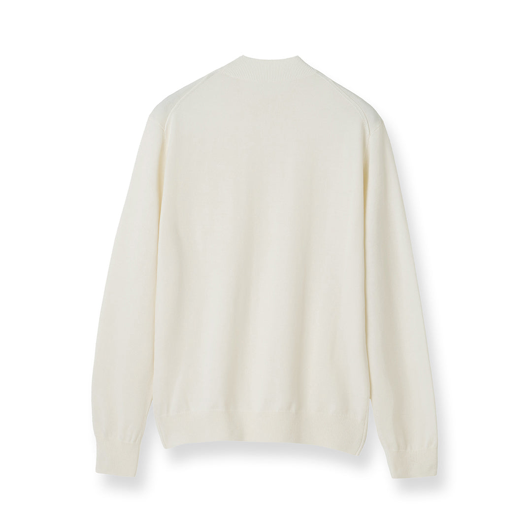 TECHWOOL🄬 Mock Neck Knit Color: Off White